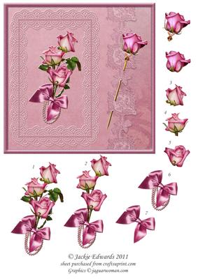 Sweetheart Roses in Lace Decoupage