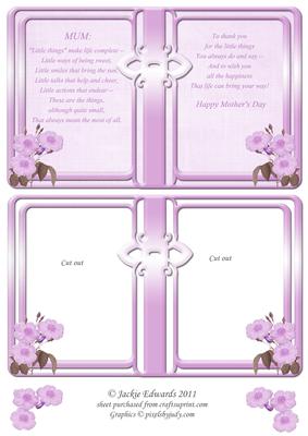 Mother's Day Framed Verse with Flowers 2