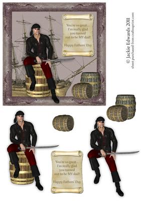 Pirate Father's Day Decoupage
