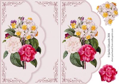 Envelope Style Card Front with Flowers