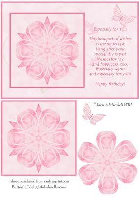 Pretty Flower Butterfly and Verse
