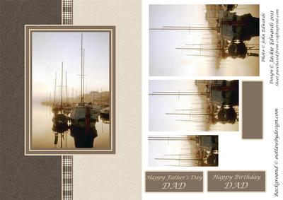 Yachts in the Harbour Card Front