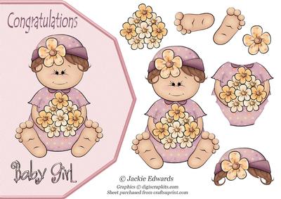 Cute Baby Girl with Flowers