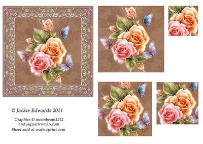 Beautiful Roses Pyramid Card Front