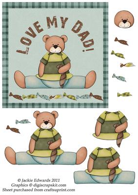 I Love My Dad 6x6 Card Front