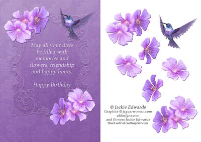 Flowers and Verse Decoupage Card Front