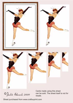 Ice Skater Pyramid Topper