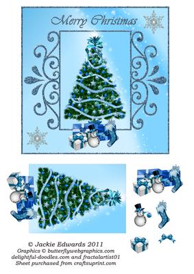 6x6 Christmas Tree in Blue