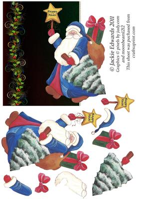 6x6 Santa Over the Edge Card