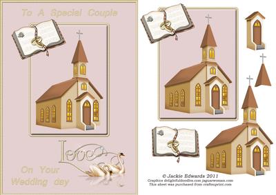 Wedding Day Decoupage Card Front