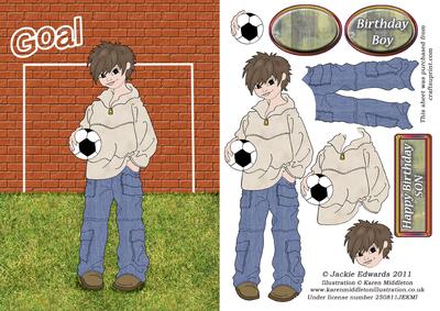 Teenage Footballer Card Front