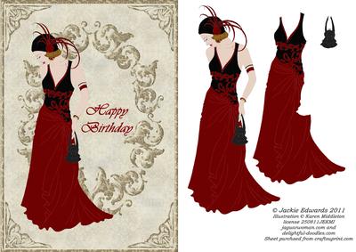 Artdeco Lady Card Front