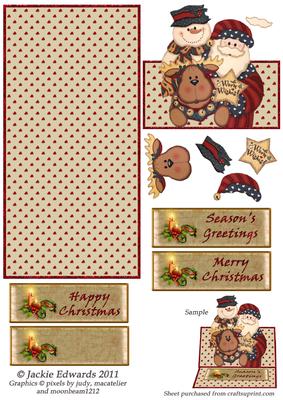 Santa and His Friends Easel Card