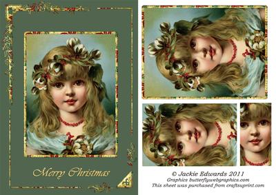 Christmas Girl Card Front
