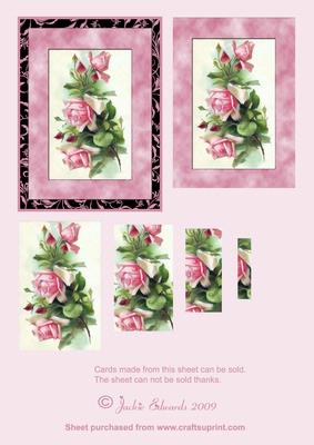 Pink Roses Pyramid Topper