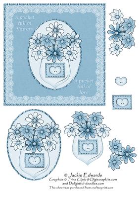A Pocket Full of Flowers Blue