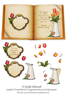 Tulips for My Mother Open Book
