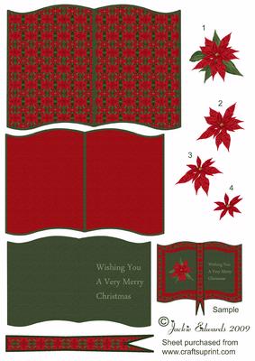 Christmas Poinsettia Book Sheets