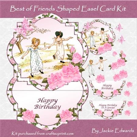 Best of Friends Shaped Easel Card Kit