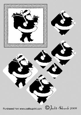 Silhouette Santa Diamond Pyramid