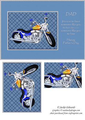 Dad Motorbike with Verse