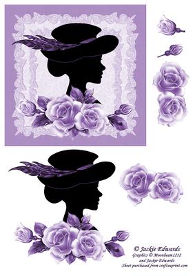 Cameo with Roses and Lace 1