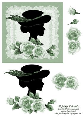 Cameo with Roses and Lace 2