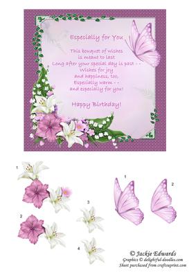Bouquet of Flowers with Verse