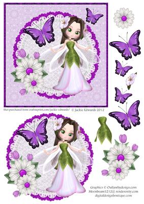 Flower Fairy Lace and Butterflies