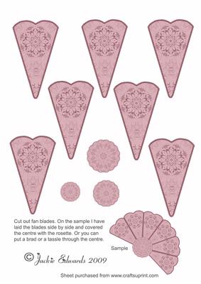 Dusky Pink Floral Fan Sheet