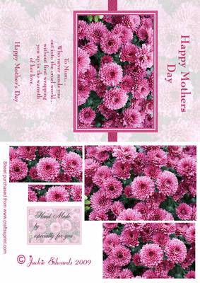 Floral Mothers Day Card Front
