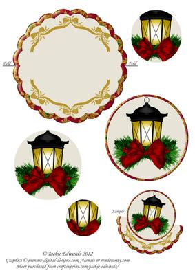 Christmas Lantern Rocker Card
