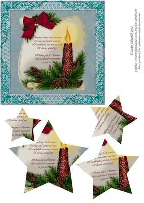 Lace Frame with Candles and Bow