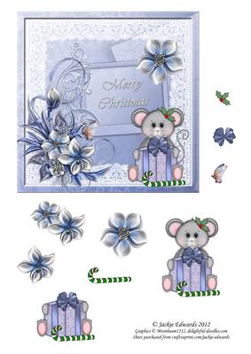 Winter Flowers and Lace Christmas