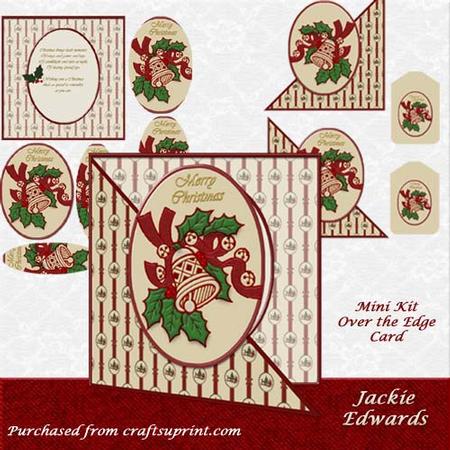 Christmas Bell with Ribbon and Holly Mini Kit