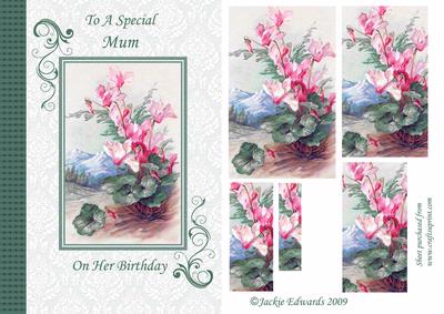 Pink Floral Card Front