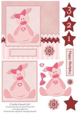Little Girl Age Card