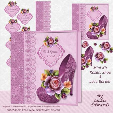 Mini Kit Roses Shoe and Lace Border
