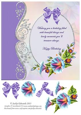 Morning Glory with Verse and Bow
