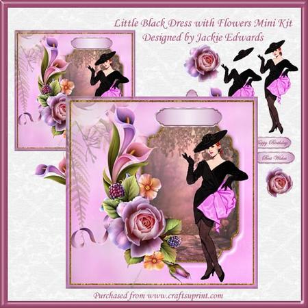 Little Black Dress with Flowers Mini Kit