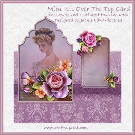 Victorian Lady with Flowers Over the Top Mini Kit