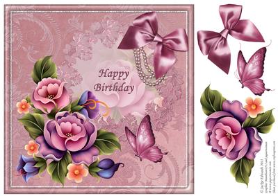 Bouquet of Flowers 8x8 Card Front