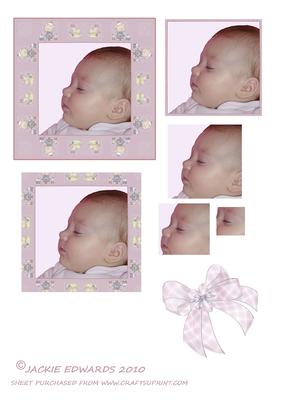 Framed Baby Girl Pyramid