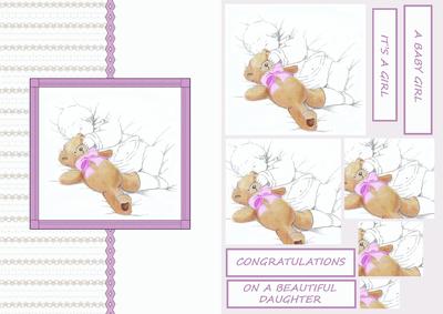 Baby with Teddy Card Front