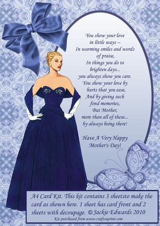 A4 Mothers Day Kit Blue