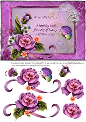 Enchanted Garden with Butterfly and Verse