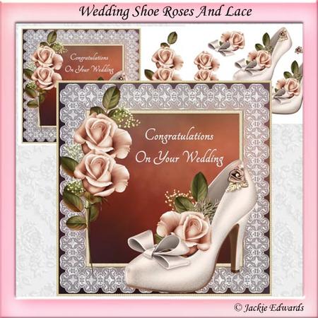 Wedding Shoe Roses and Lace Mini Kit
