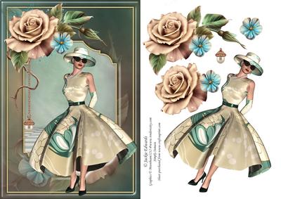 Pretty Lady and Champagne Roses
