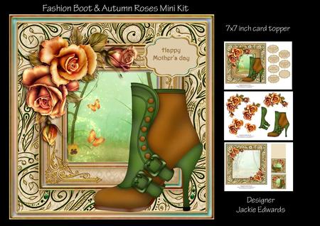 Fashion Boot & Autumn Roses Mini Kit