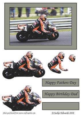 Motorbiker Racer Decoupage